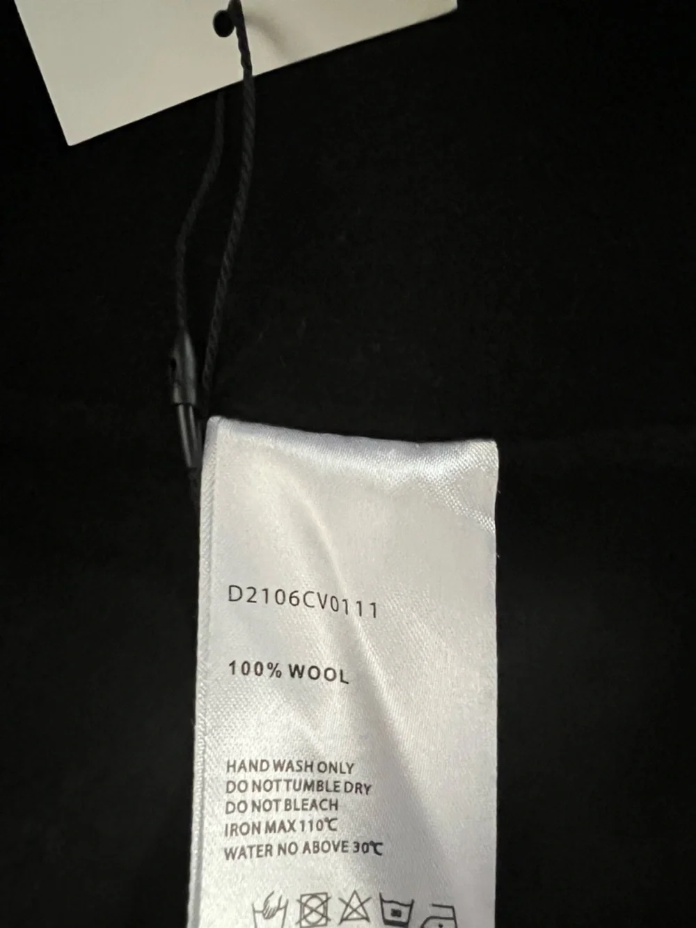 Lattelier Black 100% Wool Oversized Coat Minimalist Long Coat Size L